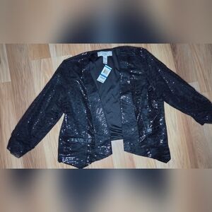 American Rag Black Sequin Blazer Jacket, NWT, XL